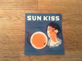 Sun Kiss - juomaetiketti
