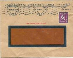 Rautakauppa Oy Teräs Vaasa 1933  -  firmakuori